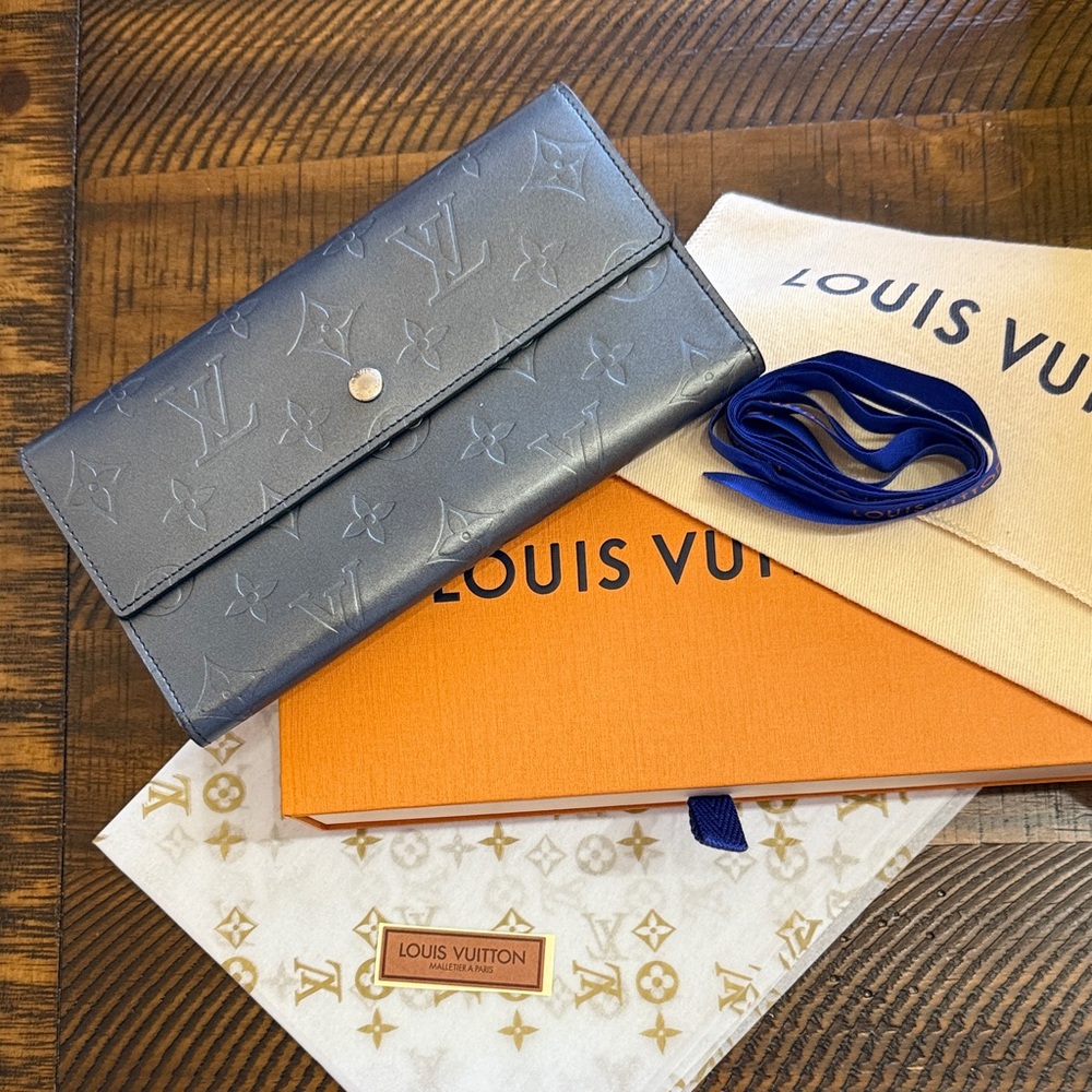 Louis Vuitton GUN METAL Monogram Porte Tresor lnternational Trifold Long Wallet
